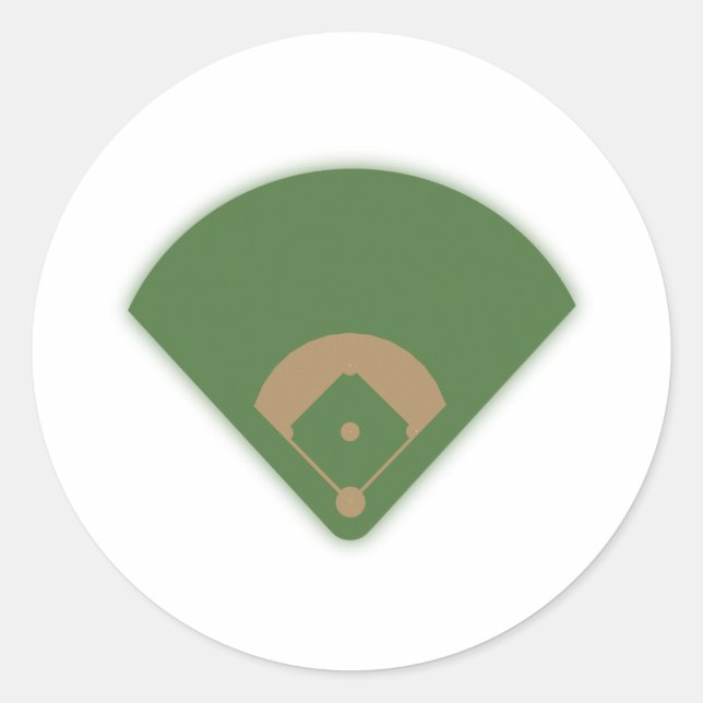 Baseball Diamond: Runder Aufkleber (Vorderseite)