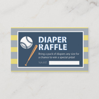 Baseball Diaper Raffle Ticket Begleitkarte