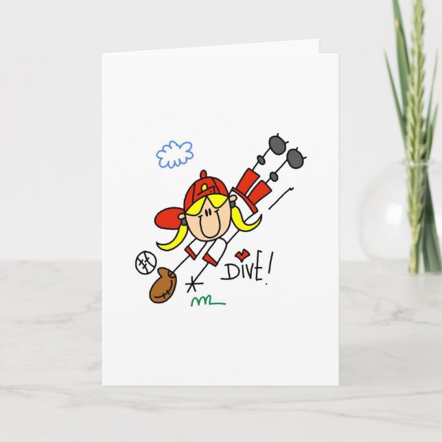 Baseball Diving Catch Card Karte (Vorderseite)