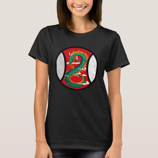 Baseball Dragon  Bat And Ball Sport T-Shirt (Vorderseite)