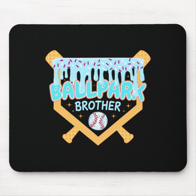 Baseball Drip Ballpark Bruder Eis Drip Mousepad (Vorne)