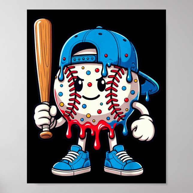 Baseball Drip Baseball Life Style 101 Apparel Yout Poster (Vorne)