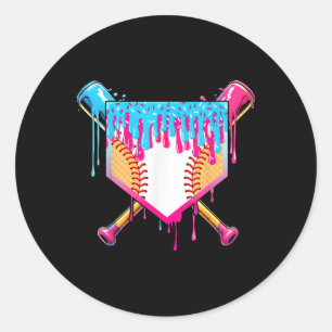 Baseball Drip Boy Eiscreme Streusel Jugend Basebal Runder Aufkleber