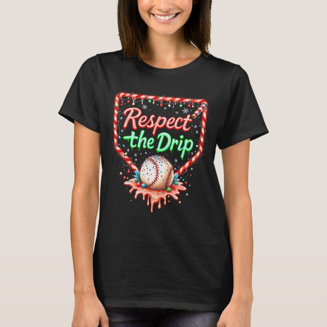 Baseball Drip Boys Ice Cream Christmas Youth Respe T-Shirt (Vorderseite)