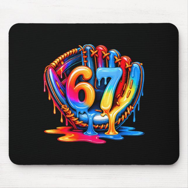 Baseball-Drip-Eiscreme 67 Baseball-Lifestyle 101  Mousepad (Vorne)