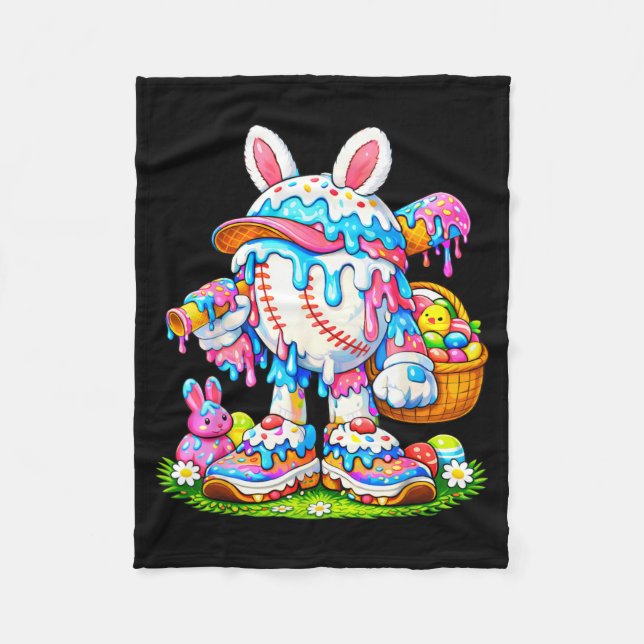 Baseball-Drip-Eiscreme-Bekleidung Jugendlicher Jun Fleecedecke (Vorderseite)