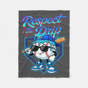 Baseball-Drip-Eiscreme Respektiere den Tropfen Hei Fleecedecke
