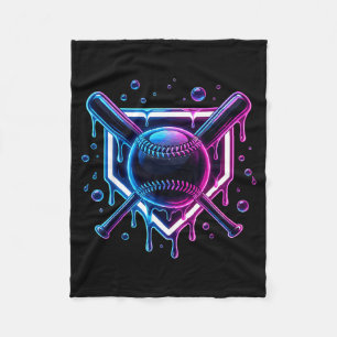 Baseball-Drip-Eiscreme-Schläger-Kinder  Fleecedecke