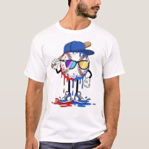 Baseball-Drip-Eiscreme T-Shirt