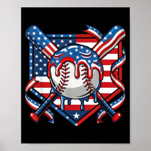 Baseball-Drip für Jungen Eiscreme-Drip Baseball 4. Poster