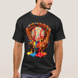 Baseball-Drip für Jungen Eiscreme-Drip Baseball T-Shirt