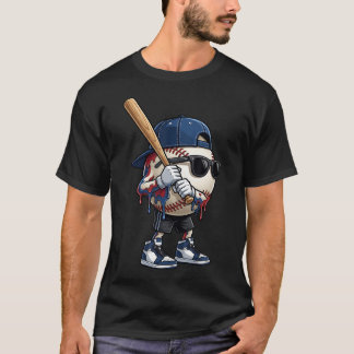 Baseball-Drip für Jungen Eiscreme-Drip Baseball T-Shirt