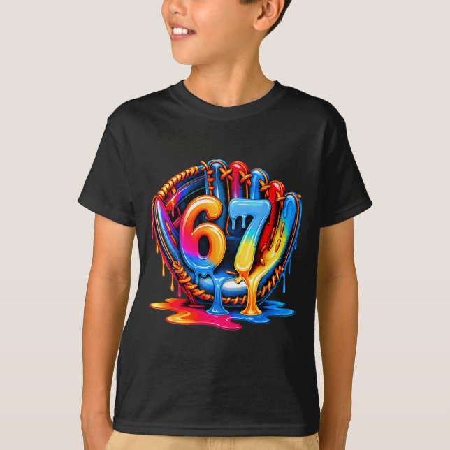 Baseball Drip Ice Cream 67 Baseball Lifestyle 101  T-Shirt (Vorderseite)