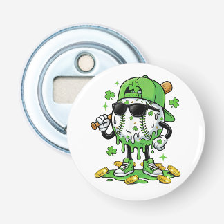 Baseball Drip Ice Cream St Patricks Day Flaschenöffner