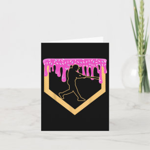 Baseball Drip Junge Home Plate Eiscreme Jugend Bas Karte