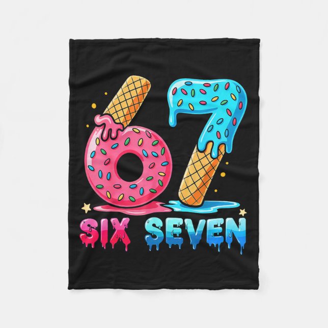 Baseball Drip Number 67 Player Or 67th Birthday  Fleecedecke (Vorderseite)