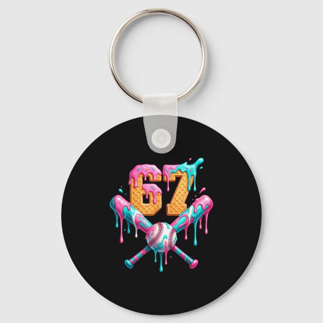 Baseball Drip Number 67 Player  Schlüsselanhänger (Vorderseite)