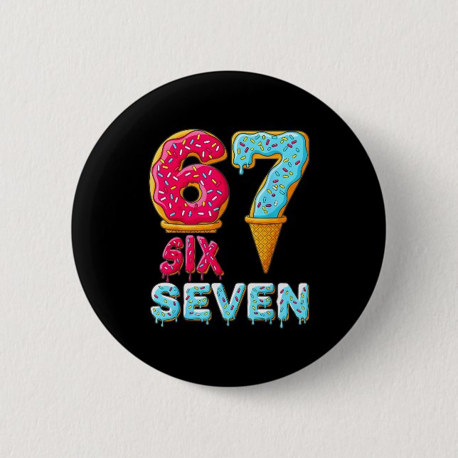 Baseball-Drip Nummer 67 Spieler 67 Meme Eiscreme D Button (Vorderseite)