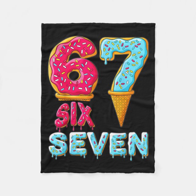 Baseball-Drip Nummer 67 Spieler 67 Meme Eiscreme D Fleecedecke (Vorderseite)