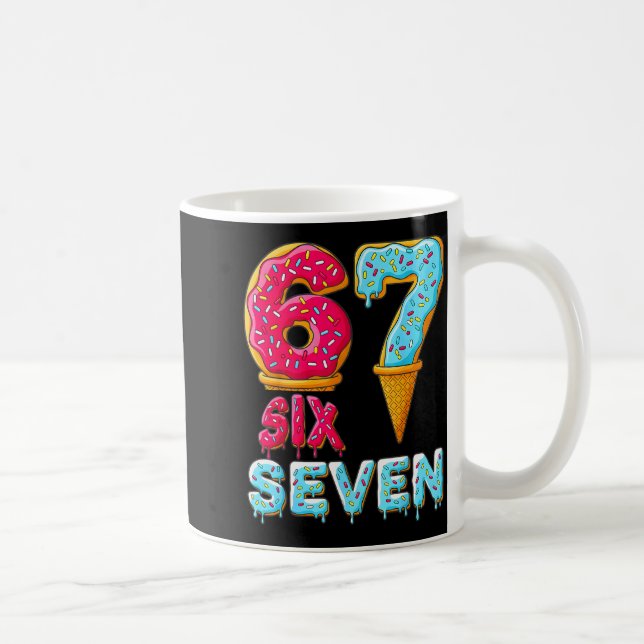 Baseball-Drip Nummer 67 Spieler 67 Meme Eiscreme D Kaffeetasse (Rechts)