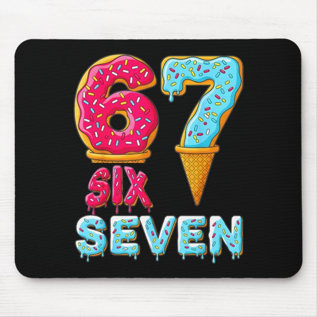 Baseball-Drip Nummer 67 Spieler 67 Meme Eiscreme D Mousepad (Vorne)