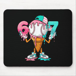 Baseball-Drip Nummer 67 Spieler Oder 67. Geburtsta Mousepad