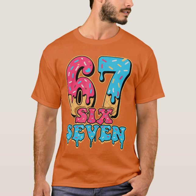 Baseball Drip Nummer 67 Spieler oder 67. Geburtsta T-Shirt (Vorderseite)