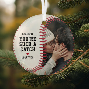 Baseball Du bist so ein Fang Foto Ornament Aus Glas