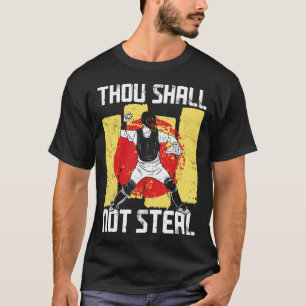 Baseball du sollst kein Bibelangebot stehlen T-Shirt