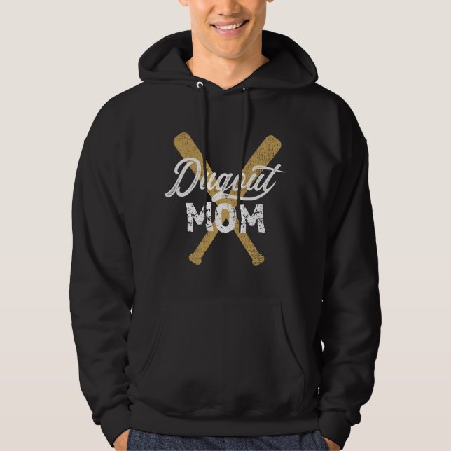 Baseball Dugout Mom Mother Baseball Bats Hoodie (Vorderseite)