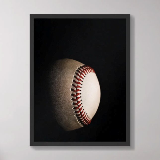 Baseball Dunkles Texturiertes Minimalist Poster (Von Creator hochgeladen)