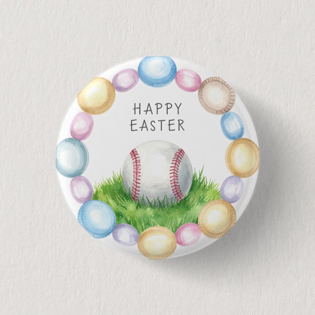 Baseball Easter  themed  Button (Vorderseite)