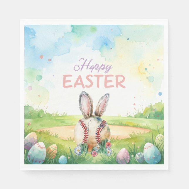 Baseball Easter  themed  Serviette (Vorderseite)