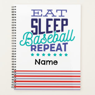 Baseball Eat Sleep Baseball wiederholen Planer