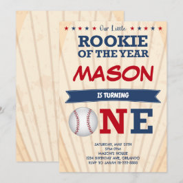 Baseball Einladung zum ersten Geburtstag