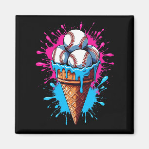Baseball Eis Wasserfarbe Sportliebhaber Magnet