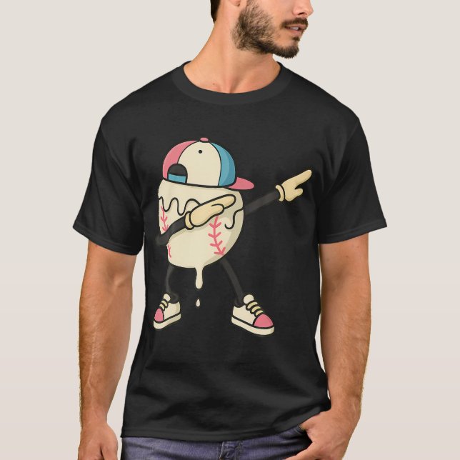 Baseball-Eiscreme-Tropf-Dabbing-Baseball T-Shirt (Vorderseite)