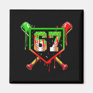 Baseball-Eiscreme-Tropf Nummer 67 Spieler 6 7 Chri Magnet