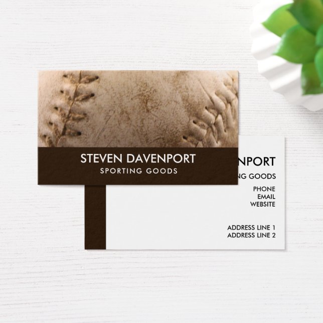 Baseball en cuir cool ancien et porté (Bureau)