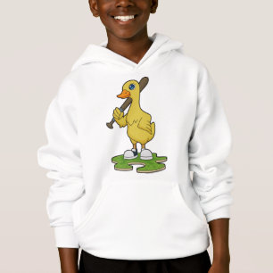 Baseball-Ente mit Baseballschläger Hoodie