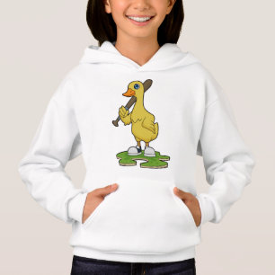 Baseball-Ente mit Baseballschläger Hoodie