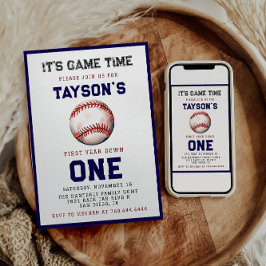 Baseball erstes Jahr ab 1. Geburtstag Einladung