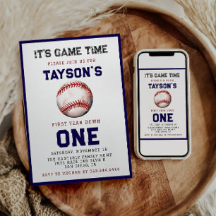 Baseball erstes Jahr ab 1. Geburtstag Einladung