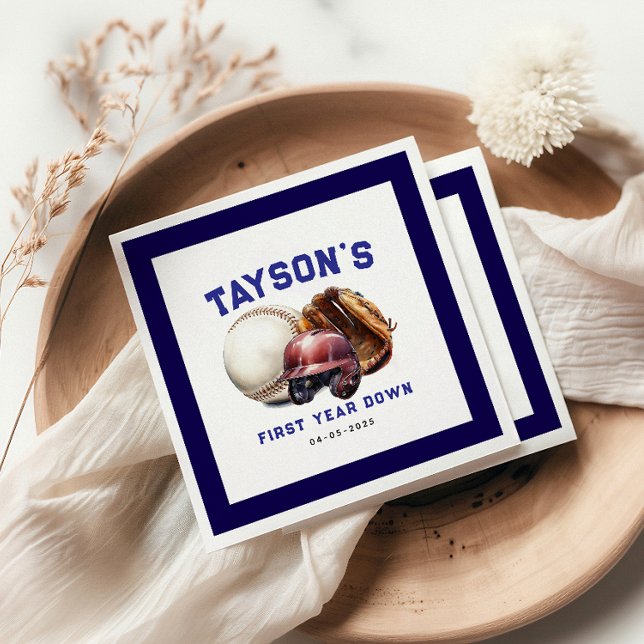 Baseball erstes Jahr ab 1. Geburtstag Serviette (Von Creator hochgeladen)