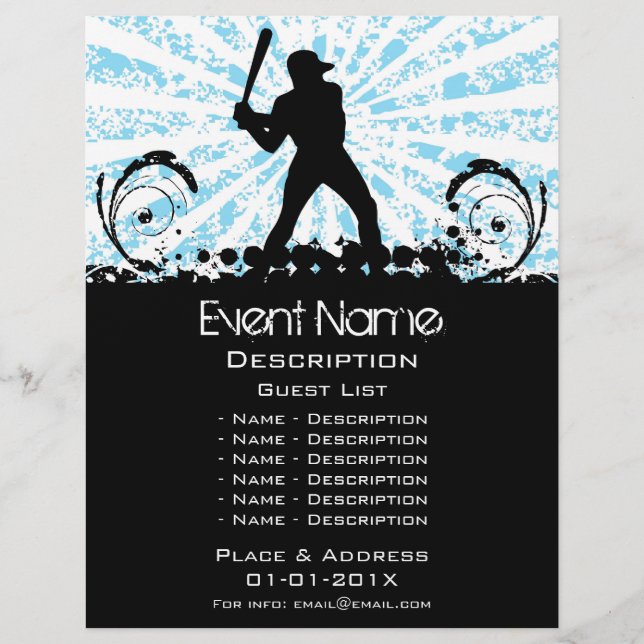 Baseball-Event-Werbeaktion Flyer (Vorne)
