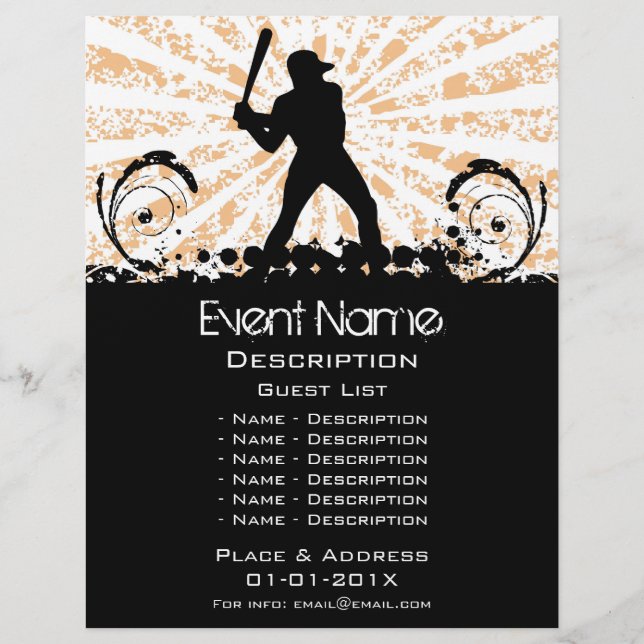 Baseball-Event-Werbeaktion Flyer (Vorne)