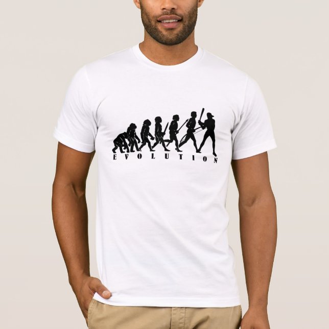 Baseball-Evolution T-Shirt (Vorderseite)