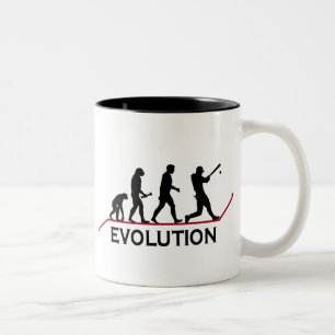 Baseball-Evolutions-Tasse Zweifarbige Tasse