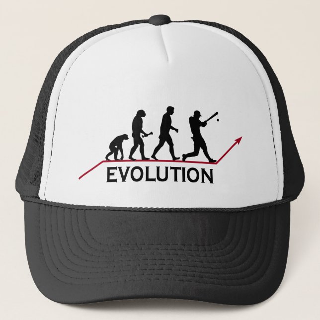 Baseball-Evolutionshut Truckerkappe (Vorderseite)