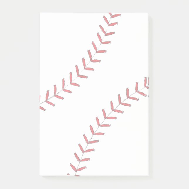 Baseball-Faden Post-it Klebezettel (Vorderseite)